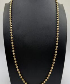 14 Karaat Geelgouden Balletjes Ketting 0.6 mm Breed - 60 CM