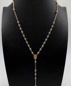 14 Karaat Geelgouden Rozenkrans Ketting 0.6mm Breed - 55 CM