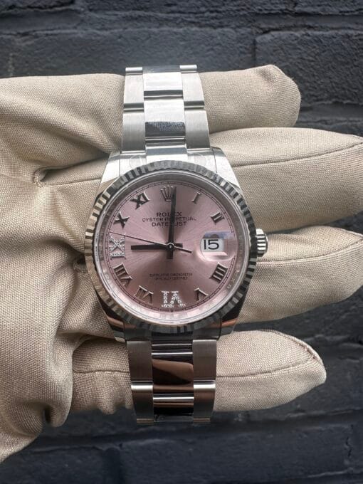 Rolex Datejust 126234 Pink Roman Dial Oyster 36mm - NEW 2022 - Afbeelding 3