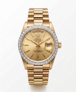 Rolex Daydate 18038 Champagne Dial 36mm (Aftermarket Diamond bezel) - Watch only 1979