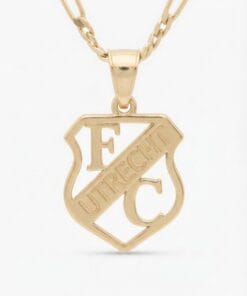 FC Utrecht Hanger L & Figaro Ketting 3.7MM Set Goud L