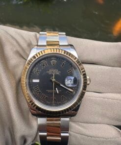 Alternative view of Rolex Datejust 116333 Black Roman Dial Jubilee 41MM - WORN 2017